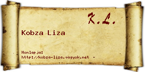 Kobza Liza névjegykártya